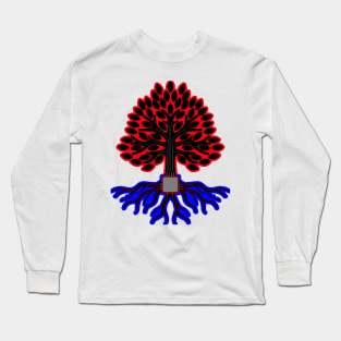 Mechanical Red Electronic Thunder Eating Tree Long Sleeve T-Shirt